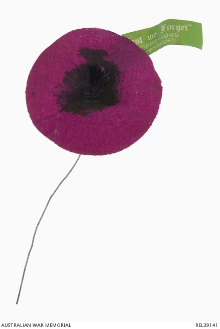 Artificial poppy - Lest We Forget 1949